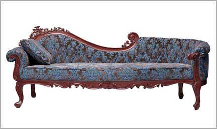 re-upholstered chaise longue